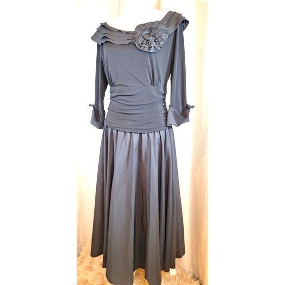 Jessica Howard Black Cocktail Evening Dress Size 14 - Picture 2 of 9